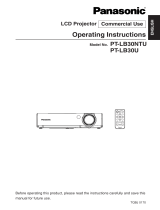 Panasonic Panasonic PT-LB30NTU Manual de usuario