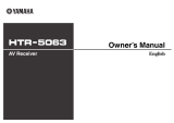 Yamaha HTR-5063 El manual del propietario