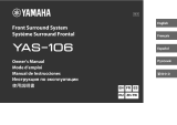 Yamaha YAS-106 El manual del propietario