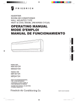 Friedrich MM09YJ Ductless Model M18YH & M24YH Operation Manual