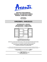 Avanti RMS551SS Instruction Manual: Model RMS551SS - SIDE-BY-SIDE Refrigerator/Freezer