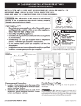 Frigidaire FFGF3015LB Guía de instalación