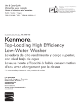 Kenmore 4.3 cu. ft. Top Load Washer w/ Exclusive Triple Action Impeller - White 25132 El manual del propietario