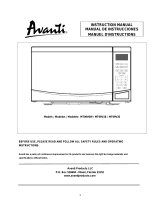 Avanti MT09V0W Manual de usuario