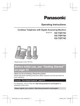Panasonic KXTGF745 Instrucciones de operación