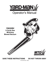 MTD Yard-Man YM320BV Manual de usuario