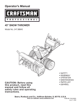 Craftsman Snow Blower 247.88845 Manual de usuario
