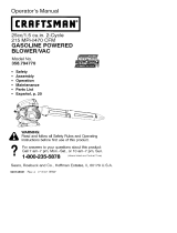 Craftsman Blower 358.79477 Manual de usuario