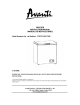 Avanti Freezer CF199 Manual de usuario