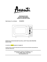 Avanti Microwave Oven MO1040TW Manual de usuario