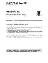 Avanti Range DE 2402 SC Manual de usuario