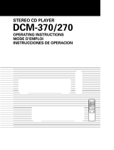 Denon Car Stereo System DCM-370 Manual de usuario