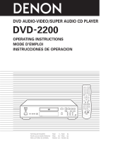 Denon DVD-2200 Manual de usuario