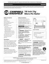 Campbell Hausfeld Nail Gun CHN10500 Manual de usuario