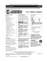 Campbell Hausfeld Nail Gun IN724801AV Manual de usuario