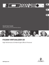 Behringer VIRTUALIZER 3D FX2000 Manual de usuario