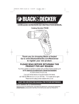 Black & Decker Power Screwdriver 90544571 Manual de usuario
