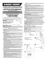Black & Decker Power Screwdriver 90530144 Manual de usuario