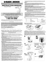 BLACK+DECKER Cordless Drill 90501309-00 Manual de usuario