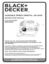 Black & Decker Cordless Saw BDEJS600 Manual de usuario