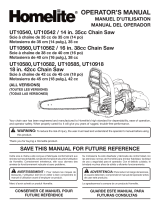 Homelite Chainsaw UT10542 Manual de usuario