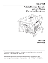 Honeywell HW7500E - Portable Generator NOT Manual de usuario