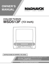 Magnavox TV DVD Combo MSD513F Manual de usuario