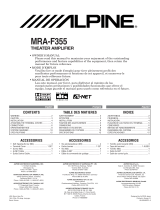Alpine Stereo Amplifier MRA-F355 Manual de usuario