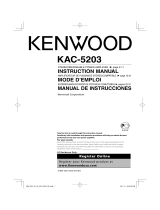 Kenwood Stereo Amplifier KAC-5203 Manual de usuario