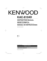 Kenwood Stereo Amplifier KAC-8104D Manual de usuario