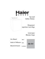 Haier Washer ESL-T21 Manual de usuario