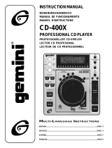 Gemini CD Player CD-400X Manual de usuario