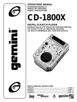 Gemini CD Player CD-1800X Manual de usuario