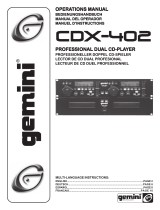 Gemini CD Player CDX-402 Manual de usuario