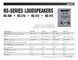 Gemini RS-SERIES LOUDSPEAKERS RS-308 Manual de usuario