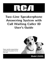 RCA 25205 Manual de usuario