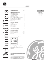 GE Dehumidifier AHG30LJ Manual de usuario