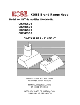 Kobe Range Hoods Ventilation Hood CH7930SQB Manual de usuario