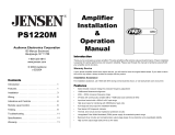 Jensen Tools Stereo Amplifier PS1220M Manual de usuario