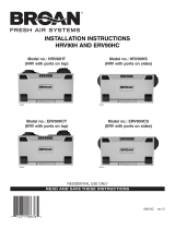 Broan Air Cleaner ERV90HCT Manual de usuario