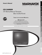 Magnavox TV Receiver CD130MW9 Manual de usuario