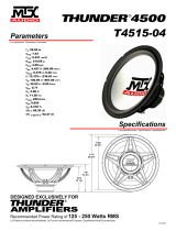 MTX Audio Speaker T4515-04 Manual de usuario
