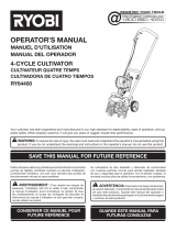 Ryobi Cultivator RY64400 Manual de usuario