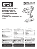 Ryobi P1891 Manual de usuario