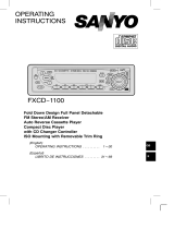 Sanyo FXCD-1100 Manual de usuario