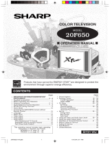 Sharp CRT Television 20F650 Manual de usuario