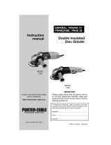 Porter-Cable Grinder 7425 Manual de usuario