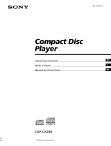 Sony Stereo System CDP-CX260 Manual de usuario