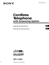 Sony Cordless Telephone SPP-A968 Manual de usuario