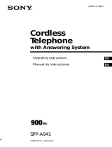 Sony Cordless Telephone SPP-A941 Manual de usuario